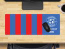 Personalised Football Club Colours Extra Large Mouse Mat (800mm x 300mm) - Blue and Red