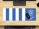 Personalised Football Club Colours Extra Large Mouse Mat (800mm x 300mm) - Blue and White