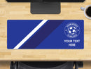 Personalised Football Club Colours Extra Large Mouse Mat (800mm x 300mm) - Blue