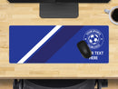 Personalised Football Club Colours Extra Large Mouse Mat (800mm x 300mm) - Blue