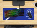 Personalised Football Club Colours Extra Large Mouse Mat (800mm x 300mm) - Blue