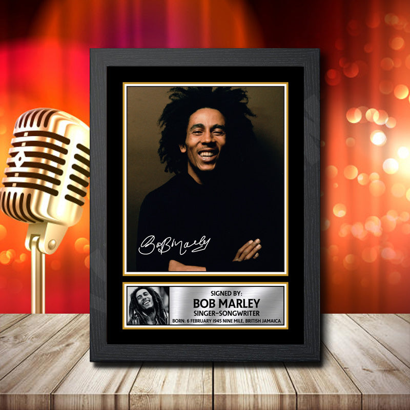 Bob Marley 1 – Printed Signature Music Star Print – Bob Marley 1