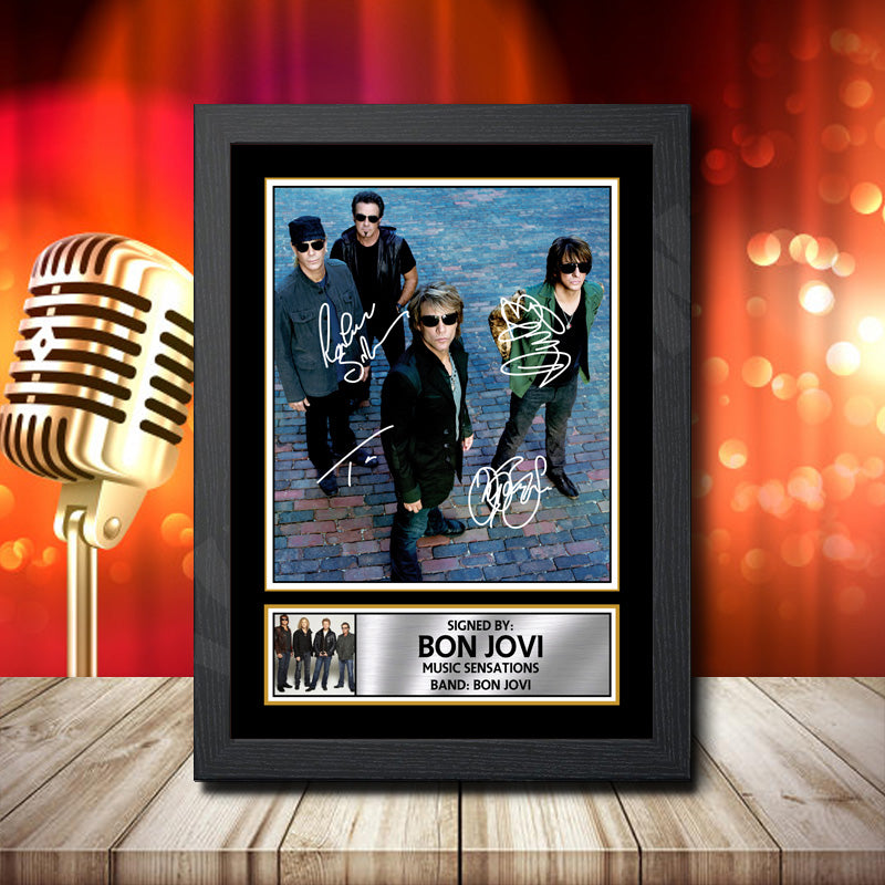 Bon Jovi 1 Printed Signature Music Star Poster Print Framed Wall Art Gift – Bon Jovi 1 Printed Signature Music Star Poster Print