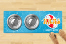 Personalised Dog Bowl Mat (880mm x 300mm)(2 Bowl Design) - Born To Swim