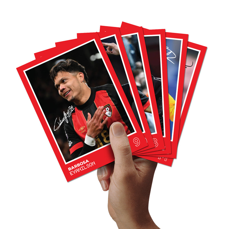 Bournemouth Players SIGNED A6 Poster Pack 2 - 6 Autographed Poster Print Cards (Evanilson, Semenyo, Kluivert, Kerkez, Kepa, Iraola)