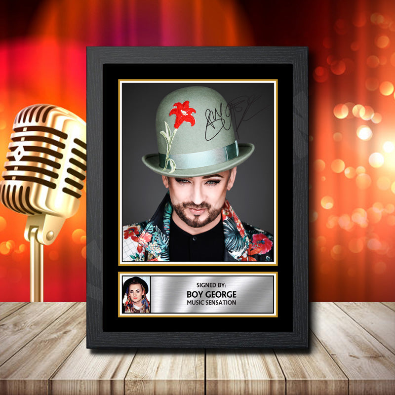Boy George – Printed Signature Music Star Print – Boy George