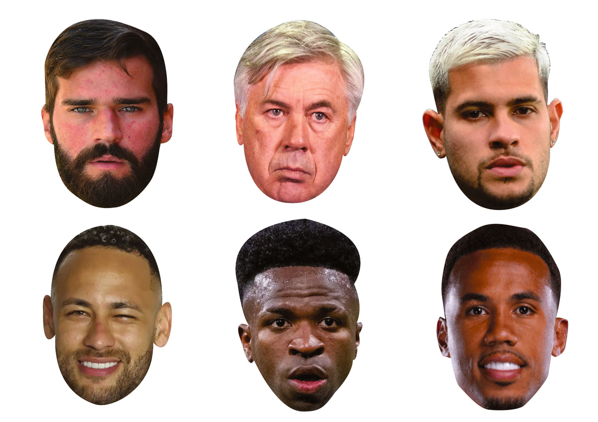 Brazil Football Legends Face Mask