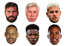 Brazil Football Legends Face Mask Multipack – 6 Brazil Football Star Inspired Party Masks – Funny Fancy Dress Accessories for Football Parties, Match Days, Tournaments, Birthdays & Photo Booth Props