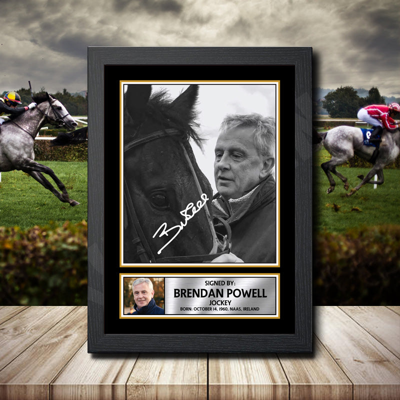 Brendan Powell 2 Printed Signature Horse-Racing Star Poster Print Framed Wall Art Gift – Brendan Powell 2 Printed Signature Horse-Racing Star Poster Print