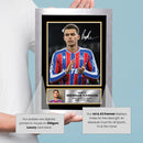 Brennan Johnson Crystal Palace Printed Autograph Poster – Wales Football Star Wall Art – Soccer Memorabilia Gift for Fans