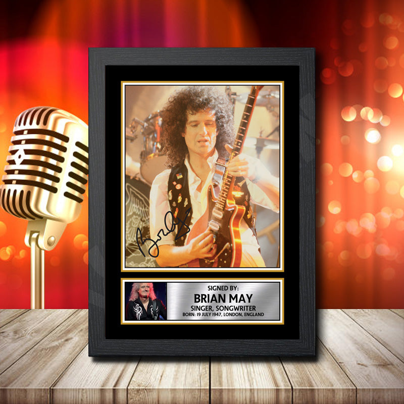 Brian May 1 – Printed Signature Music Star Print – Brian May 1