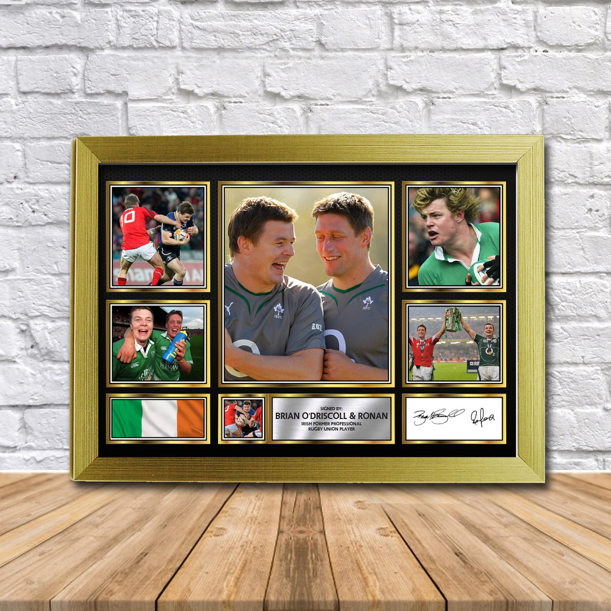 Brian O'driscoll & Ronan Rugby Gift Framed Printed Signature Star Poster Print Wall Art Gift – Brian O'driscoll & Ronan Rugby Gift Framed Printed Signature Star Poster Print