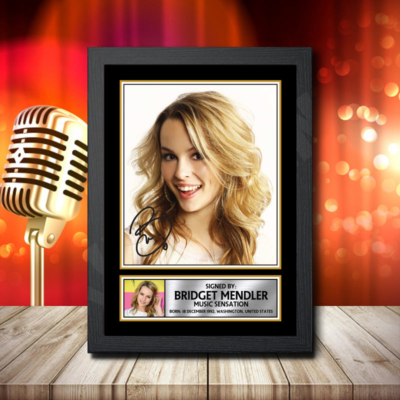 Bridgit Mendler – Printed Signature Music Star Print – Bridgit Mendler