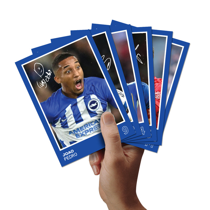 Brighton Players SIGNED A6 Poster Pack 2 - 6 Autographed Poster Print Cards (Pedro, Mitoma, Dunk, Veltman, Verburggen, Hurzler)