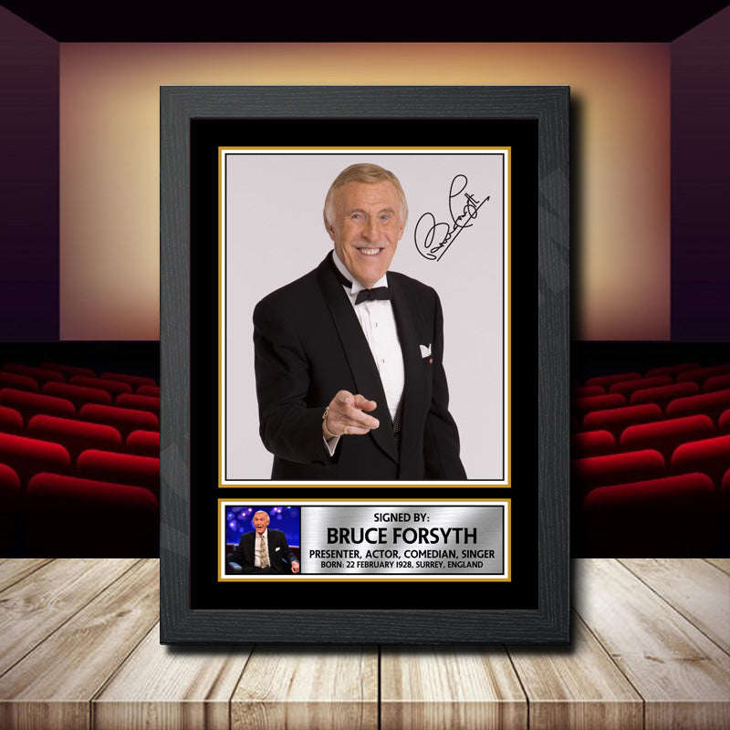 Bruce Forsyth Printed Signature Movie Star Poster Print Framed Wall Art Gift – Bruce Forsyth Printed Signature Movie Star Poster Print