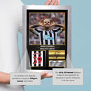 Bruno Guimarães Signed Poster Print – Newcastle United Football Wall Art – Printed Autograph Soccer Memorabilia – Premier League Fan Gift & Sports Bedroom Decor