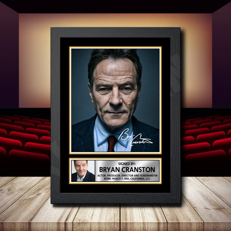 Bryan Cranston 2 Printed Signature Movie Star Poster Print Framed Wall Art Gift – Bryan Cranston 2 Printed Signature Movie Star Poster Print