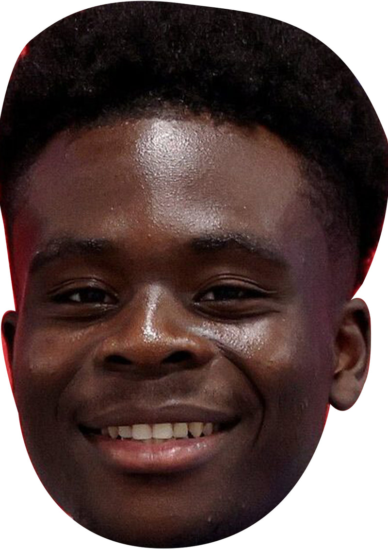 BUKAYO SAKA - England Euros 2024 Celebrity Party Face Fancy Dress Cardboard Costume Mask