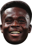 Bukayo Saka Face Mask 2026 – England Football Player Celebrity Card Face Mask – Celebrity Mask for Stag Do, Hen Night, Fancy Dress & Costume Parties – Funny Adult Card Mask