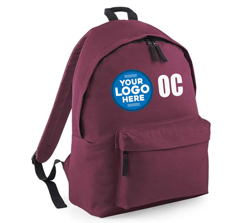 CUSTOM PRINTED BACKPACK SCHOOL ANY LOGO AND/ OR INITIALS FULLY PERSONALISED