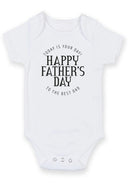 Happy Father's Day Baby Grow – Best Dad Father's Day Baby Bodysuit – Cute Father's Day Baby Vest Gift from Baby Boy or Girl – Father's Day Keepsake Outfit