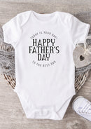 Happy Father's Day Baby Grow – Best Dad Father's Day Baby Bodysuit – Cute Father's Day Baby Vest Gift from Baby Boy or Girl – Father's Day Keepsake Outfit
