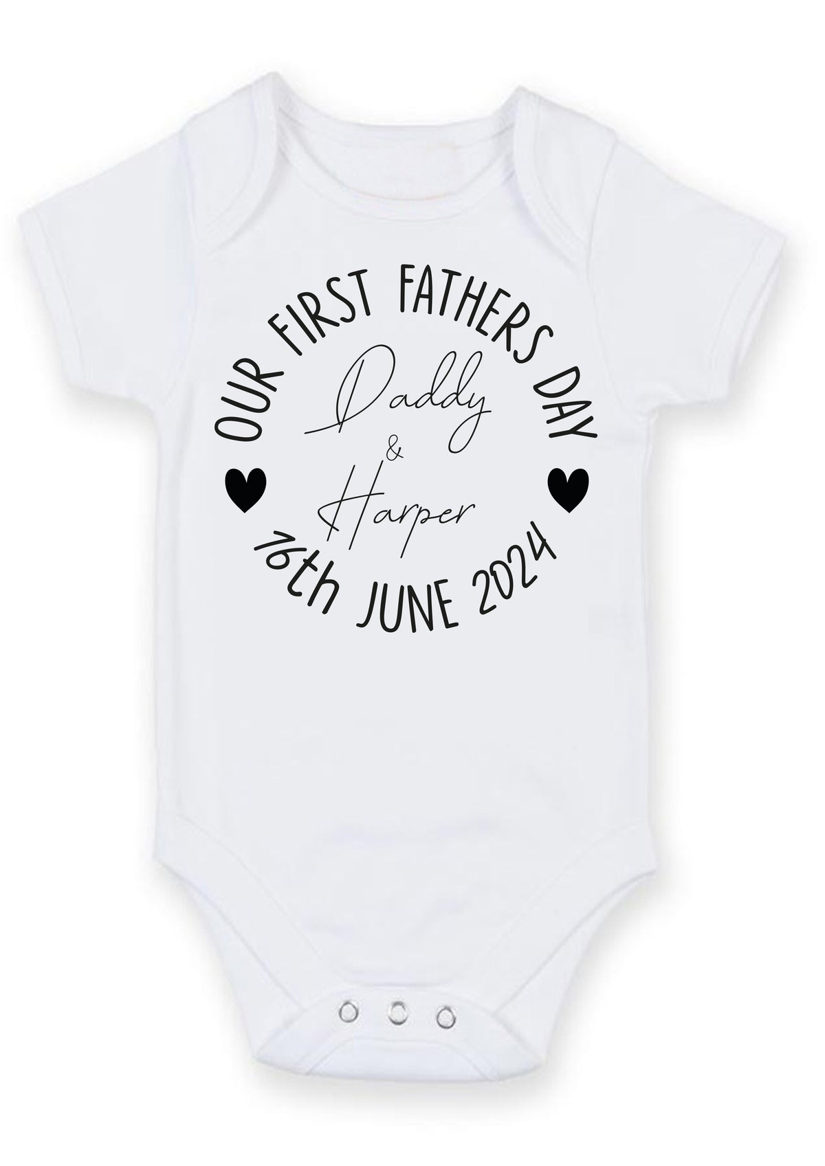 Our First Father's Day Baby Grow – Personalized Daddy & Baby First Father's Day Baby Bodysuit – Our First Father's Day Baby Grow