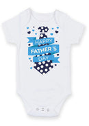 Happy Father's Day Baby Grow – Polka Dot Tie Design Baby Bodysuit – Cute Father's Day Outfit for Baby Boy or Girl – New Dad Gift & Keepsake Vest