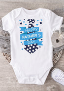 Happy Father's Day Baby Grow – Polka Dot Tie Design Baby Bodysuit – Cute Father's Day Outfit for Baby Boy or Girl – New Dad Gift & Keepsake Vest