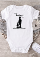Happy Father's Day Baby Grow – Dad & Child Silhouette Design Baby Bodysuit – Cute Father's Day Outfit for Baby Boy or Girl – Special Gift for Dad from Baby