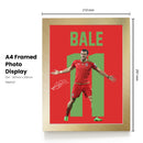 Gareth Bale Signed Poster Print – Wales National Team Legend Wall Art with Signature & Jersey Number 11 – Iconic Forward Memorabilia for Football Fans & Collectors