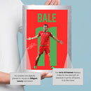 Gareth Bale Signed Poster Print – Wales National Team Legend Wall Art with Signature & Jersey Number 11 – Iconic Forward Memorabilia for Football Fans & Collectors