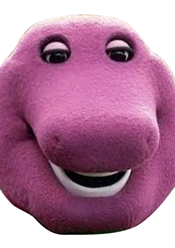 Barney the Dinosaur Face Mask – Fancy Dress Cardboard Costume Mask