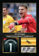Bart Verbruggen Printed Signed Poster – Brighton & Hove Albion FC & Netherlands Goalkeeper Tribute Wall Art with Jersey – Premier League Football Memorabilia for Fans & Collectors