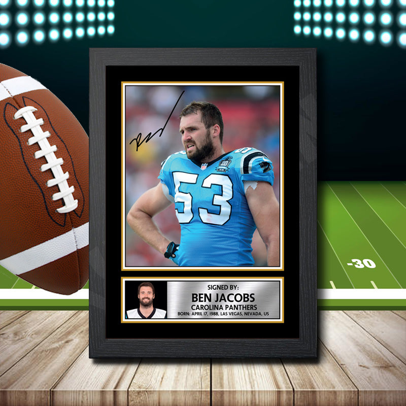 Ben Jacobs 1 – Printed Signature NFL Star Print – Ben Jacobs 1