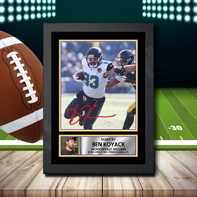 Ben Koyack – Printed Signature NFL Star Print – Ben Koyack