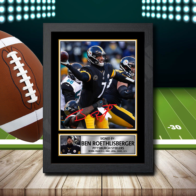 Ben Roethlisberger – Printed Signature NFL Star Print – Ben Roethlisberger