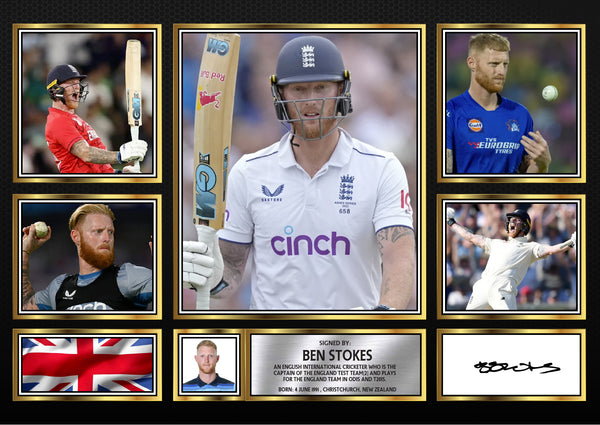 Ben Stokes M1483 – Cricketer-Printed Signature Poster Print GIFT – Reproduction Print