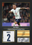 Ben White England Signed Poster Print – England National Football Team Wall Art – Ben White Signature Style Football Poster – Soccer Fan Gift Decor