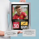 Benjamin Šeško Printed Signed Poster – Manchester United Tribute Wall Art with Jersey & Bio Plaque – Slovenia Striker Memorabilia for Football Fans & Collectors