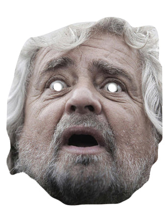 Beppe Grillo Comedian Celebrity Facemask Fancy Dress Cardboard Costume Mask