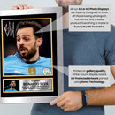 Bernardo Silva Signed Autographed Poster Print – Manchester City & Portugal Football Memorabilia – Authentic Signature – Collector Gift