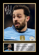 Bernardo Silva Signed Autographed Poster Print – Manchester City & Portugal Football Memorabilia – Authentic Signature – Collector Gift