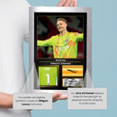 Bernd Leno Printed Signed Poster – Fulham FC & Germany Goalkeeper Tribute Wall Art with Jersey & Bio Plaque – Premier League Football Memorabilia for Fans & Collectors