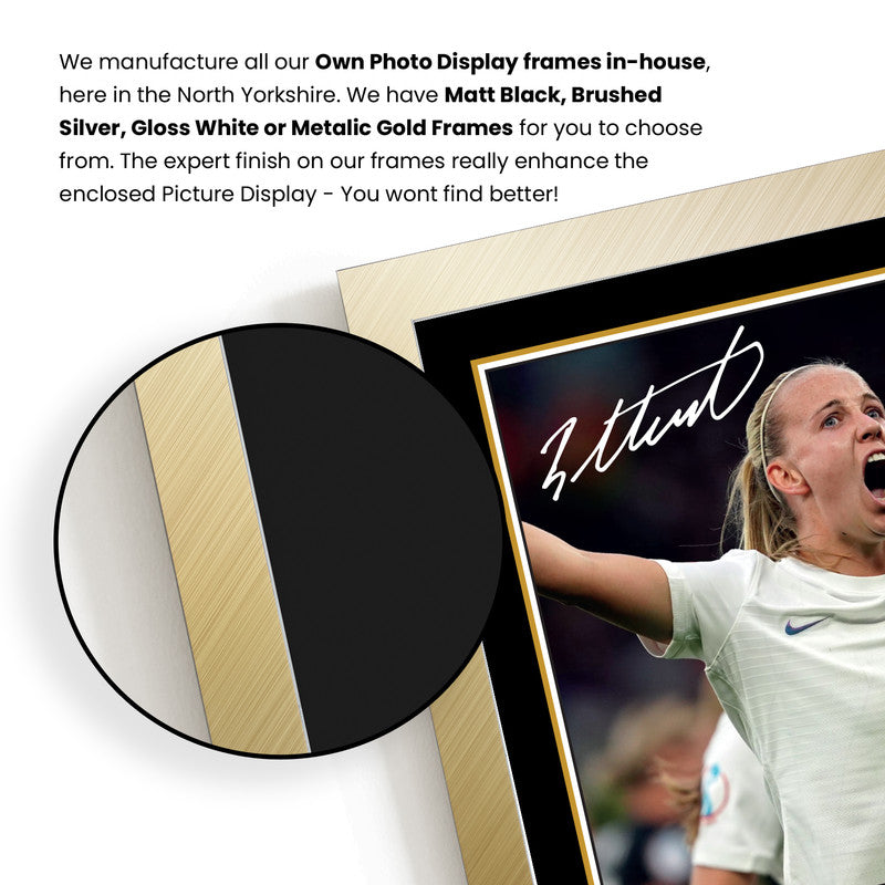 Beth Mead Signed Autograph Poster Print – England Lioness & Arsenal Star  – Framed or Unframed – Gift for Women’s Football Fans