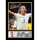 Beth Mead Signed Autograph Poster Print – England Lioness & Arsenal Star  – Framed or Unframed – Gift for Women’s Football Fans