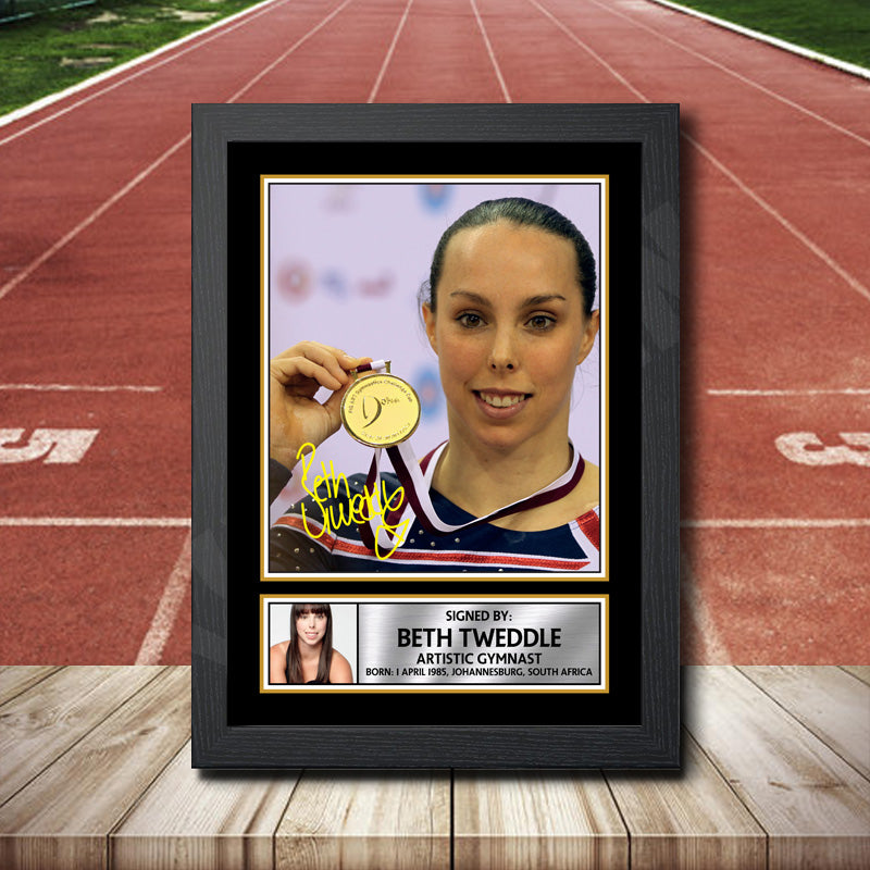 Beth Tweddle 1 Printed Signature Athletics Star Poster Print Framed Wall Art Gift – Beth Tweddle 1 Printed Signature Athletics Star Poster Print