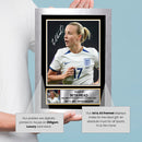 Beth Mead Signed Poster Print – England Women’s National Football Team Memorabilia – Tribute Wall Art for Lionesses Fans & Collectors