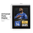 Beto Printed Signed Poster – Everton FC & Portugal Striker Tribute Wall Art with Jersey & Bio Plaque – Premier League Football Memorabilia for Fans & Collectors