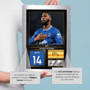 Beto Printed Signed Poster – Everton FC & Portugal Striker Tribute Wall Art with Jersey & Bio Plaque – Premier League Football Memorabilia for Fans & Collectors